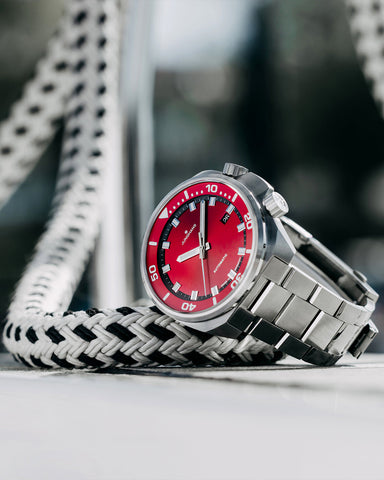 Junghans Aquaris Red with stainless steel case