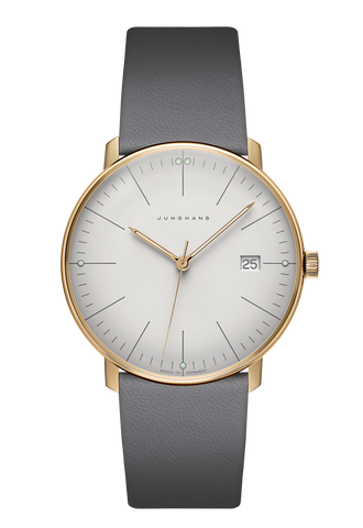 Junghans Max Bill Quartz Grey with white dial, stainless steel case