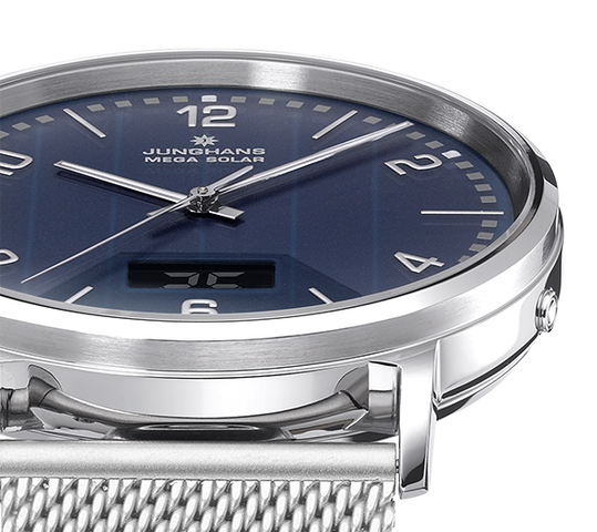 Junghans Milano Mega Solar Blue with stainless steel case