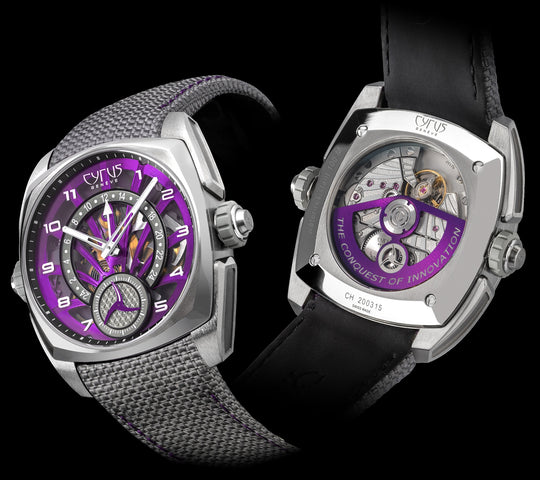 Cyrus Klepcys GMT Titanium Royal Purple Cordura Watch