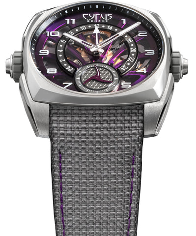 Cyrus Klepcys GMT Titanium Royal Purple Cordura Watch