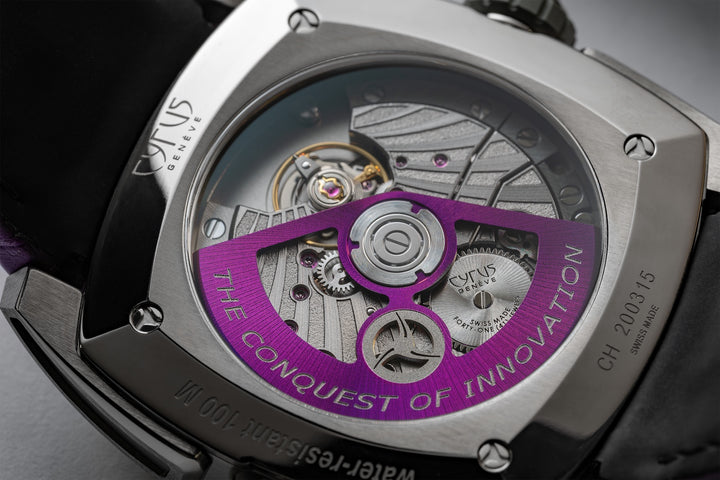 Cyrus Klepcys GMT Titanium Royal Purple Alligator Watch
