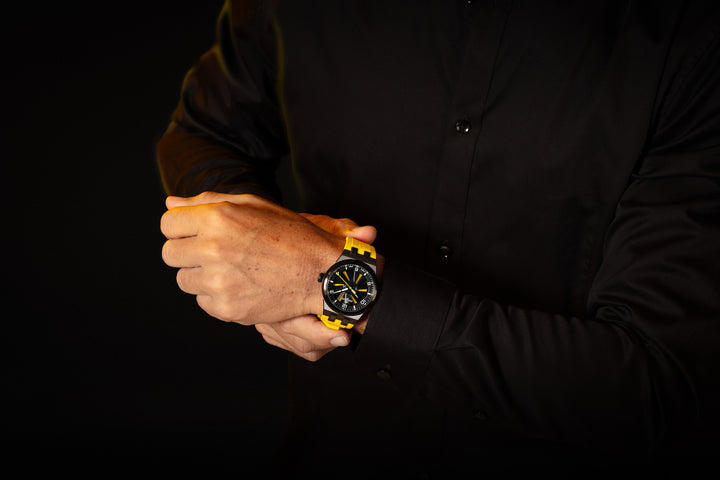 Perrelet Turbine Titanium 41 Yellow Watch
