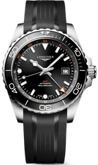 Longines Watch Hydroconquest GMT Sunray Black Rubber