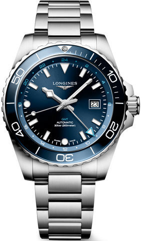 Longines Watch Hydroconquest GMT Sunray Blue Bracelet L3.890.4.96.6