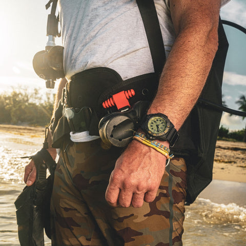 Luminox Navy Seal Foundation 45mm Military Dive Watch XS.3517.NSF.SET - detail view
