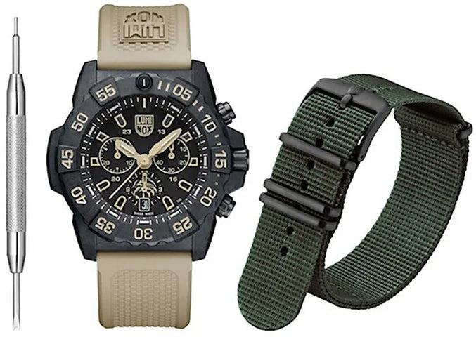 Luminox Navy Seal Foundation Chronograph 3580 Series Watch XS.3590.NSF.SET - detail view