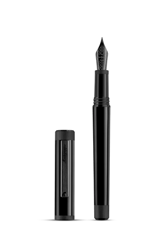 Montegrappa Zero Fountain Pen Ultra Black IP Steel Nib Medium