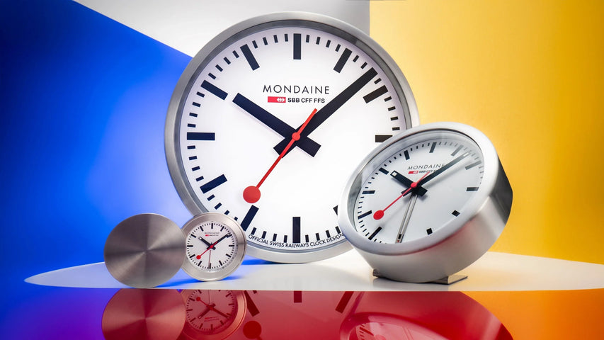 Mondaine Travel White Dial Alarm Clock