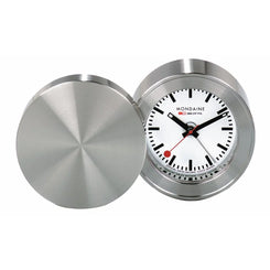 Mondaine Travel White Dial Alarm Clock