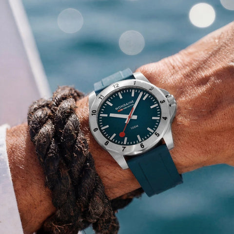 Mondaine Numeri Blue Silicone Watch