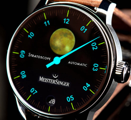 MeisterSinger Stratoscope Golden Moon Bracelet Watch