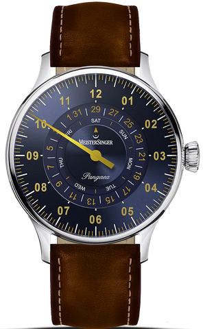 MeisterSinger Watch Pangaea Day Date Steel Blue With Gold PDD917G