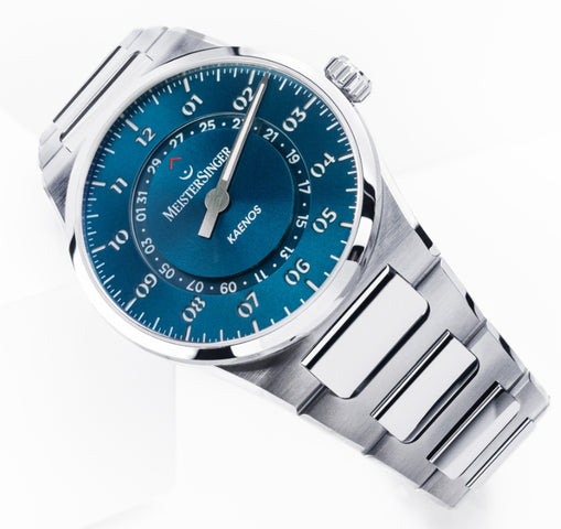 MeisterSinger Kaenos Open Date Sunburst Petrol Watch