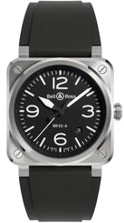 Bell & Ross Watch BR 03 Auto Black Steel BR03A-BL-ST/SRB