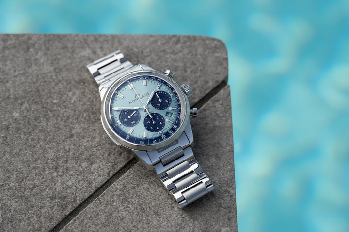 Norqain Freedom 60 Chrono 40mm Sky Blue Bracelet Watch
