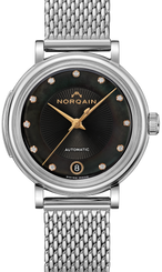 Norqain Watch Freedom 60 Black MOP Diamond Bracelet N2800S82A/BM28D/281S