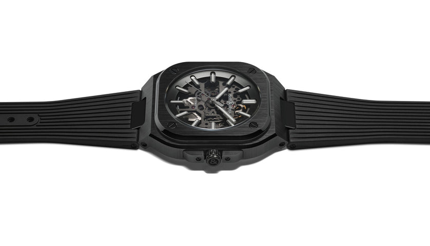 Bell & Ross BR 05 Skeleton Black Ceramic Rubber Watch