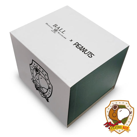 Ball Watch Company Ball Limited Edition Engineer Master II Snoopy Flying Ace with black dial, leather strap, steel case