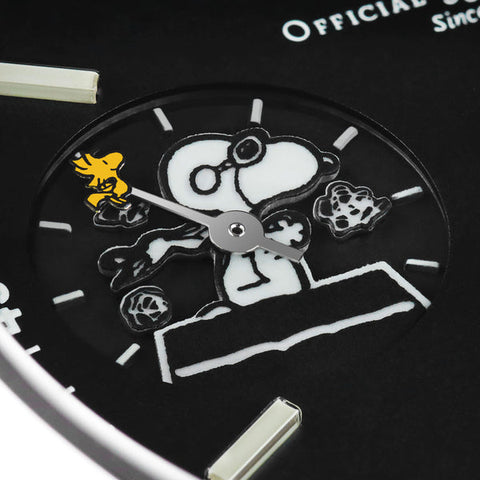 Ball Watch Company Ball Limited Edition Engineer Master II Snoopy Flying Ace with black dial, leather strap, steel case