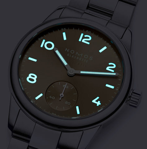 Nomos Glashutte Club Sport Neomatik 34 Purple Steel Back Watch