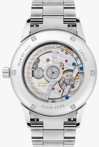 Nomos Glashutte Club Sport Neomatik 39 Smoke Sapphire Crystal Watch