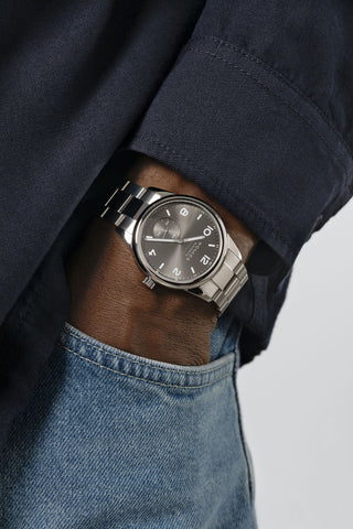 Nomos Glashutte Club Sport Neomatik 39 Smoke Sapphire Crystal Watch