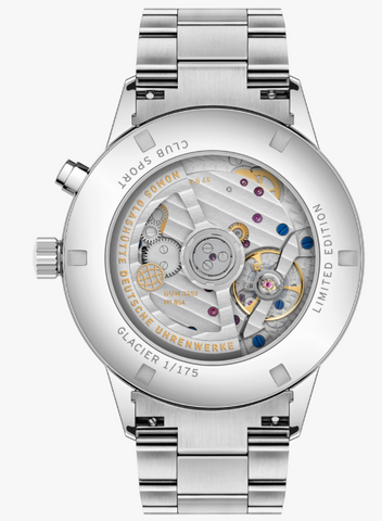 Nomos Glashutte Club Sport Neomatik Worldtimer Glacier Sapphire Crystal Watch