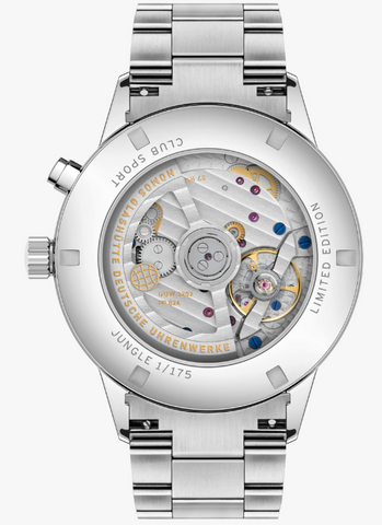 Nomos Glashutte Club Sport Neomatik Worldtimer Jungle Sapphire Crystal Watch