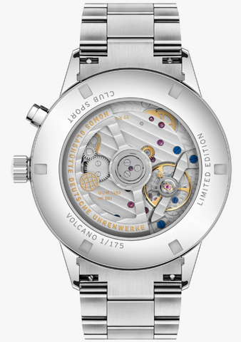 Nomos Glashutte Club Sport Neomatik Worldtimer Volcano Sapphire Crystal Watch