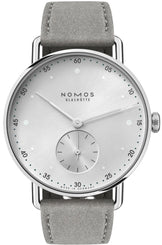 Nomos Glashutte Watch Metro 33 Metro Silver Sapphire Crystal 1122