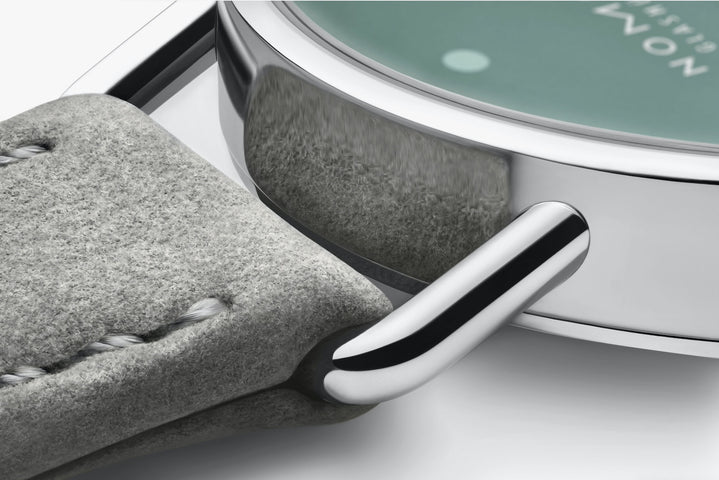 Nomos Glashutte Metro 33 Sage Steel Back Watch