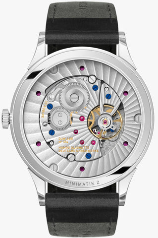 Nomos Glashutte Minimatik 39 Date Sapphire Crystal Watch