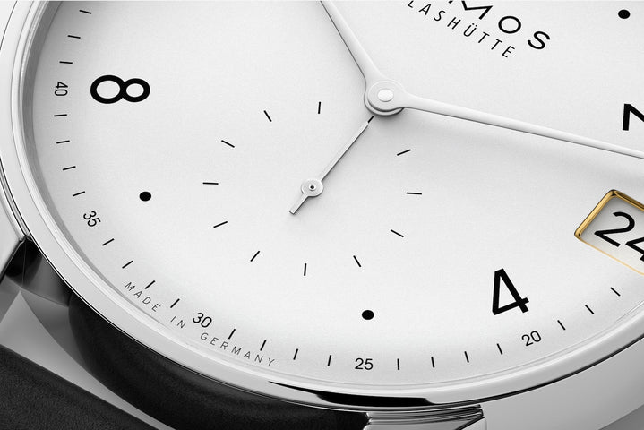 Nomos Glashutte Minimatik 39 Date Sapphire Crystal Watch