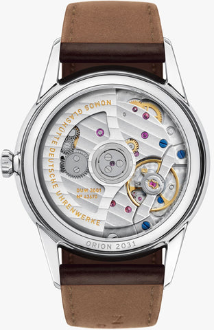 Nomos Glashutte Orion Neomatik Dore Sapphire Crystal Watch
