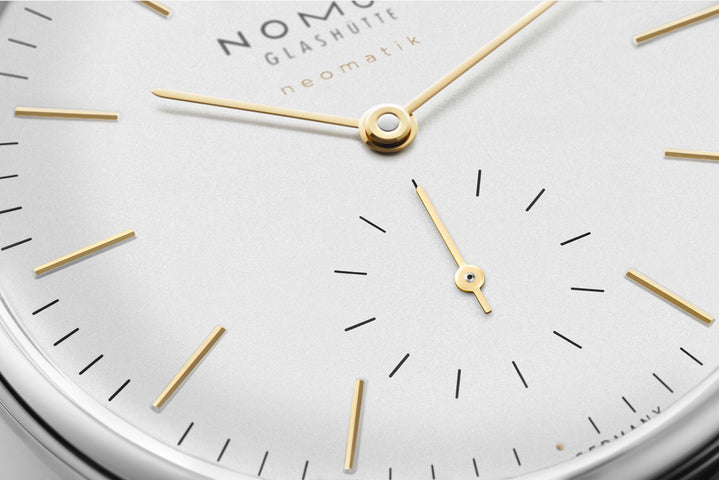 Nomos Glashutte Orion Neomatik Dore Sapphire Crystal Watch