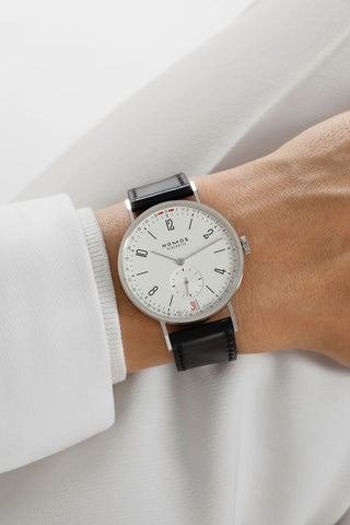 Nomos Glashutte Tangente 2Date Steel Back Watch