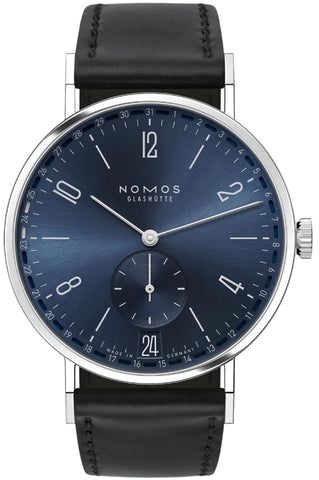 Nomos Glashutte Watch Tangente 2Date Blue Sapphire Crystal 136