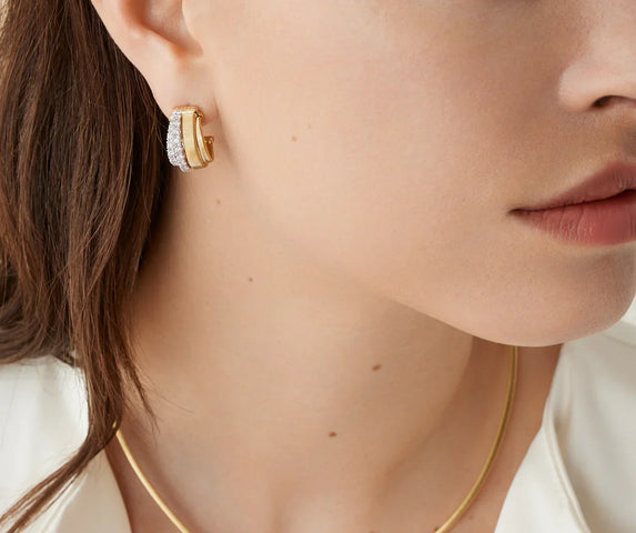 Marco Bicego Masai 18ct Yellow Gold Coil 0.76ct Diamond Earrings