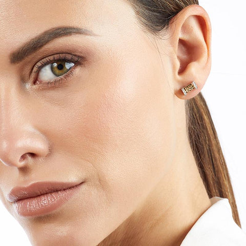 Fope Essentials 18ct White Gold Diamond Stud Earrings OR07/BBR