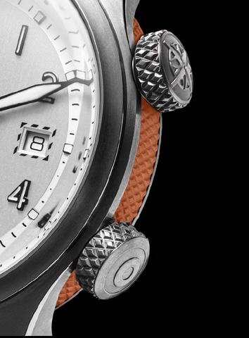 Bremont Altitude MB Meteor Silver Orange Barrel Leather Watch