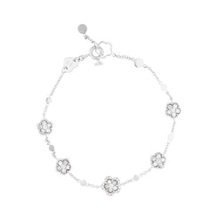 Pasquale Bruni Figlia Dei Fiori 18ct White Gold 0.60ct Diamond Flower Bracelet D