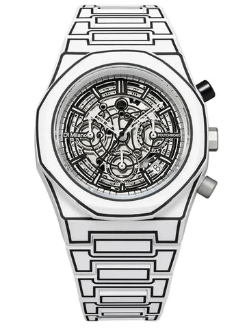 D1 Milano White Sketch Polychrono Watch