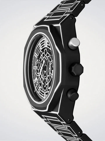 D1 Milano Black Sketch Polychrono Watch