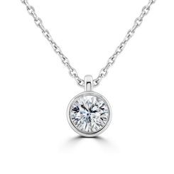 18ct White Gold 0.40ct Diamond Solitaire Necklace