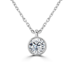 18ct White Gold 0.50ct Diamond Solitaire Necklace