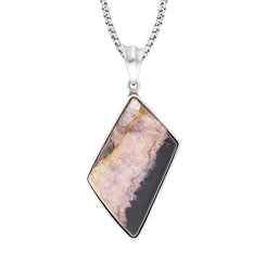 Sterling Silver Blue John Unique Parallelogram Pendant