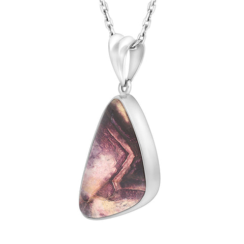 Sterling Silver Blue John Abstract Triangle Pendant