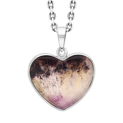 Sterling Silver Blue John Unique Heart Pendant