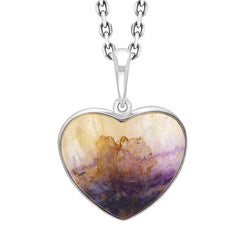 Sterling Silver Blue John Unique Heart Necklace